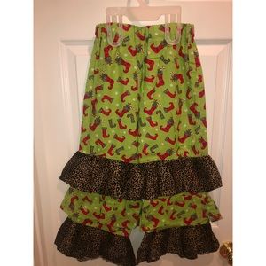 Christmas Ruffled Pants
